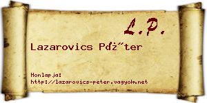 Lazarovics Péter névjegykártya