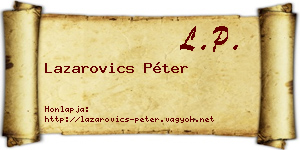 Lazarovics Péter névjegykártya